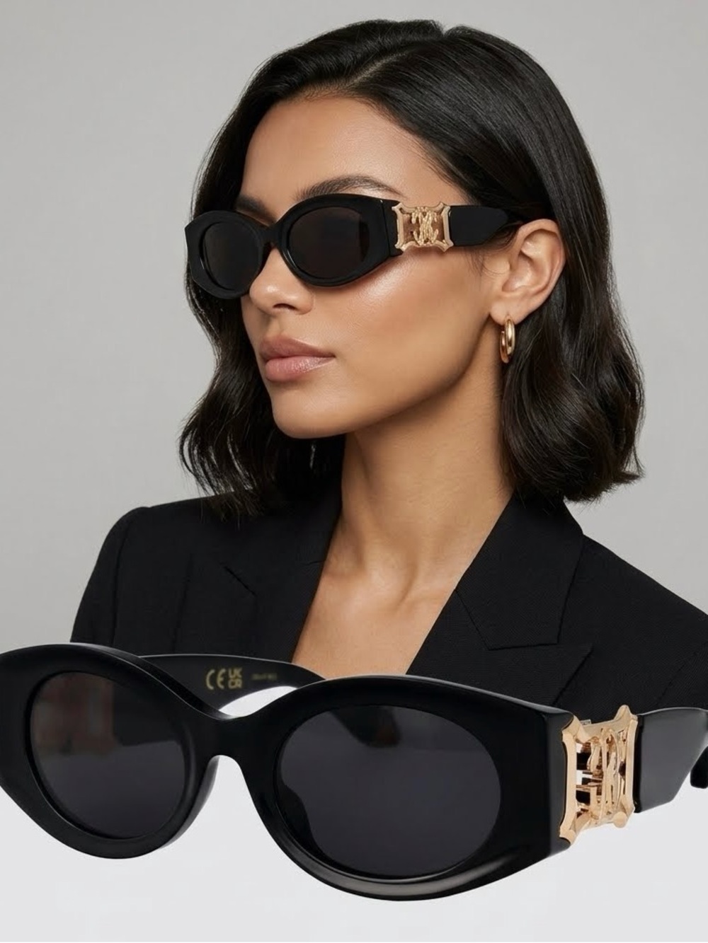 Roberto Cavalli SRC064 Black Sunglasses FULL SET -  NEW IN BOX